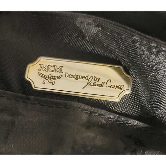 Auth MCM Black Jacquard Backpack - Picture 7 of 10